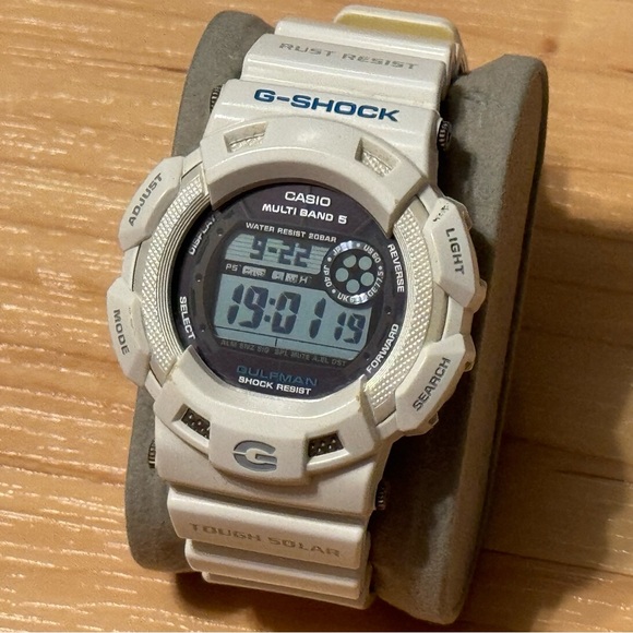 G-Shock GW-9100P-7 Gulfman Men in Ice White Solar Atomic Mens Digital Watch 9100 - Picture 1 of 12